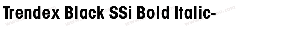 Trendex Black SSi Bold Italic字体转换